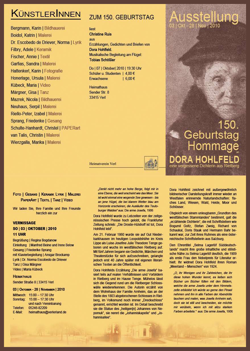 Einladungsflyer Verl